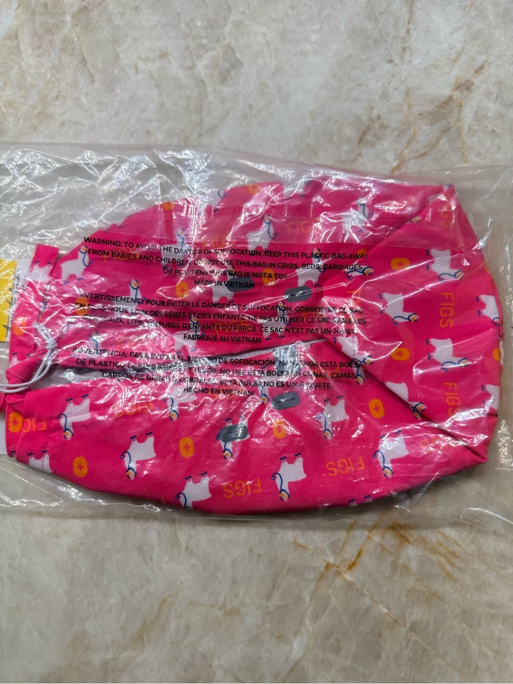 Figs Llama Pink Scrub Cap - Picture 6 of 7
